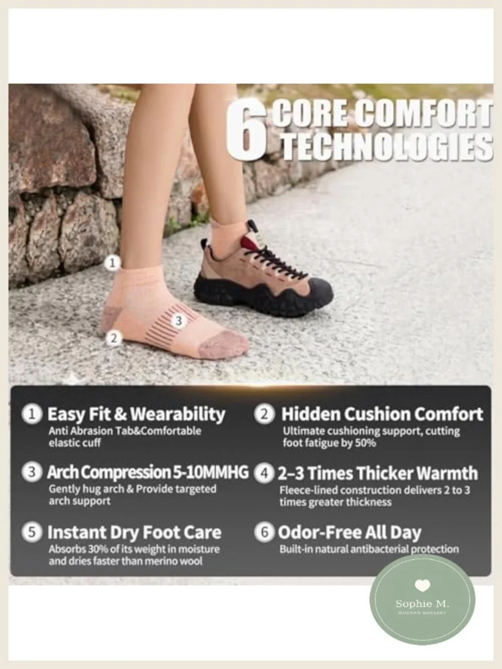 Alpaca Wool Ankle Running Hiking Socks 3-Pack Men Women